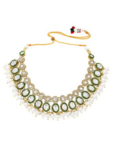 Gold Plated Green Kundan Wedding Set