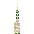 Gold Plated Green Kundan Wedding Set