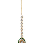 Gold Plated Mint Kundan Layered Bridal Set