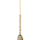 Gold Plated Mint Kundan Layered Bridal Set