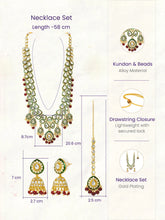 Gold Plated Green Kundan Heritage Necklace Set