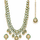 Gold Plated Green Kundan Bridal Jewellery Set