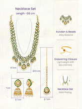 Gold Plated Green Kundan Bridal Jewellery Set