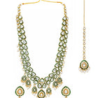Gold Plated Green Kundan Bridal Jewellery Set