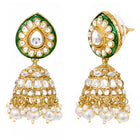 Gold Plated Green Kundan Bridal Jewellery Set