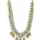 Gold Plated Green Kundan Bridal Jewellery Set
