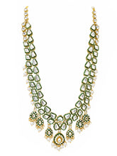 Gold Plated Green Kundan Bridal Jewellery Set