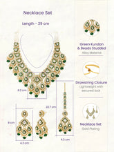 Gold Plated Green Kundan Pearl Bridal Set