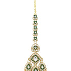 Gold Plated Green Kundan Pearl Bridal Set