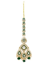 Gold Plated Green Kundan Pearl Bridal Set
