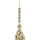 Gold Plated Green Kundan Pearl Bridal Set