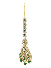 Gold Plated Green Kundan Pearl Bridal Set