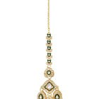Gold Plated Green Mint Kundan Pearl Bridal Set