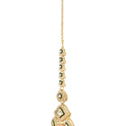 Gold Plated Green Mint Kundan Pearl Bridal Set
