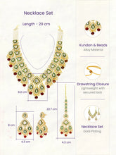 Gold Plated Green Kundan Maroon Bead Bridal Set