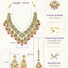 Gold Plated Mint Kundan Pearl Bridal Necklace Set