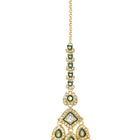 Gold Plated Mint Kundan Pearl Bridal Necklace Set