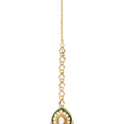 Gold Plated Mint Kundan Layered Necklace Set