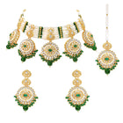 Gold Plated Green Kundan Festive Bridal Set