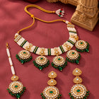 Gold Plated Green Kundan Festive Bridal Set