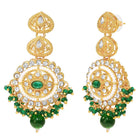 Gold Plated Green Kundan Festive Bridal Set