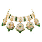 Gold Plated Green Kundan Festive Bridal Set