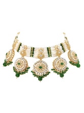 Gold Plated Green Kundan Festive Bridal Set