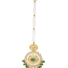 Gold Plated Green Kundan Festive Bridal Set