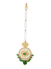 Gold Plated Green Kundan Festive Bridal Set