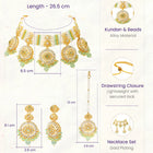 Gold Plated Mint Kundan Heritage Bridal Set