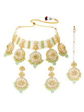 Gold Plated Mint Kundan Heritage Bridal Set