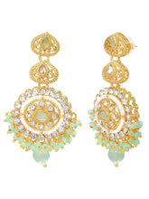 Gold Plated Mint Kundan Heritage Bridal Set