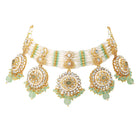 Gold Plated Mint Kundan Heritage Bridal Set