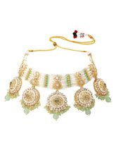 Gold Plated Mint Kundan Heritage Bridal Set
