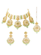 Gold Plated Mint Kundan Heritage Bridal Set