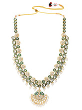 Gold Plated Green Kundan Classic Bridal Set