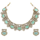 Gold Plated Mint CZ Onyx Majestic Necklace Set