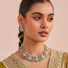 Gold Plated Mint CZ Onyx Majestic Necklace Set