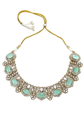 Gold Plated Mint CZ Onyx Majestic Necklace Set