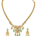 Gold Plated Traditional Peacock Necklace Set