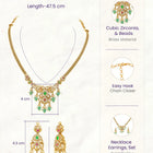 Gold Plated Traditional Peacock Necklace Set