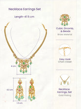 Gold Plated Traditional Peacock Necklace Set