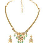 Gold Plated Traditional Peacock Necklace Set