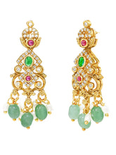 Gold Plated Traditional Peacock Necklace Set