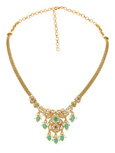 Gold Plated Traditional Peacock Necklace Set