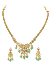 Gold Plated Traditional Peacock Necklace Set