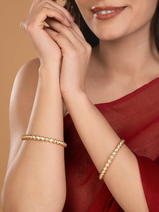 Classic Sparkle CZ Bangle Pair