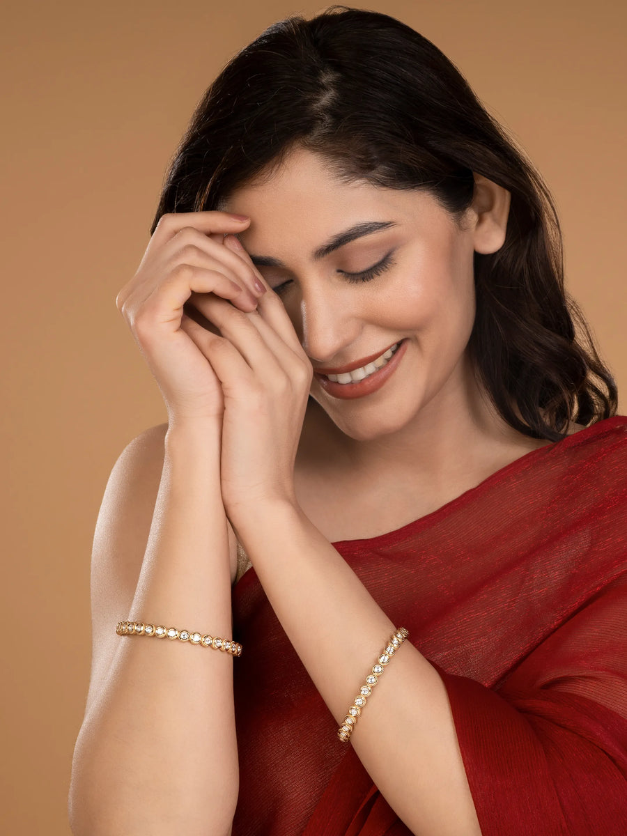 Classic Sparkle CZ Bangle Pair