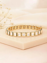 Elegant Kundan-Studded Gold Bangle Set