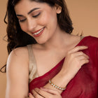 Elegant Kundan-Studded Gold Bangle Set